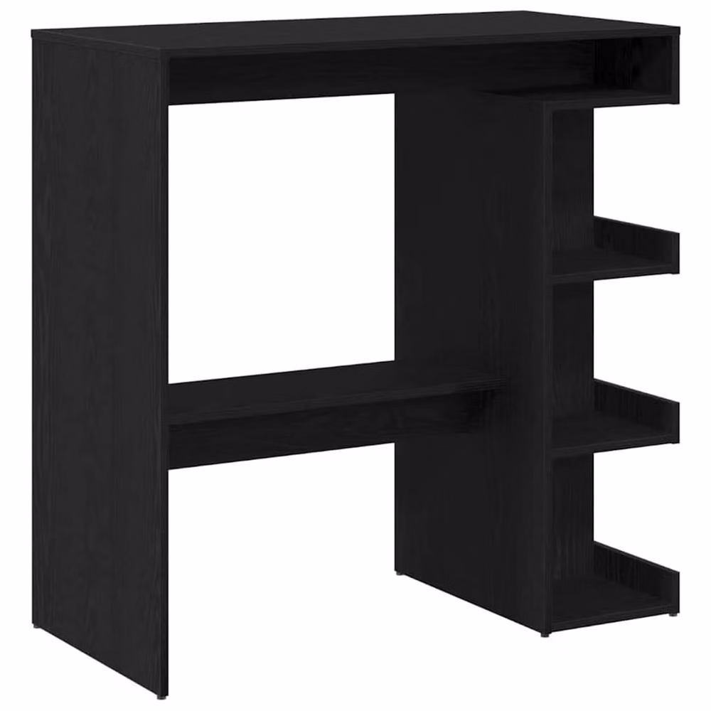 Berkfield Home Black Oak Bar Table with Storage Rack, W/D/H: 100 x 50 x 101.5 cm – 4