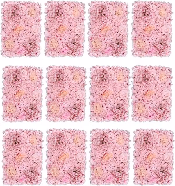 Trimming Shop Pink Mixed Floral Artificial Flower Wall Panels