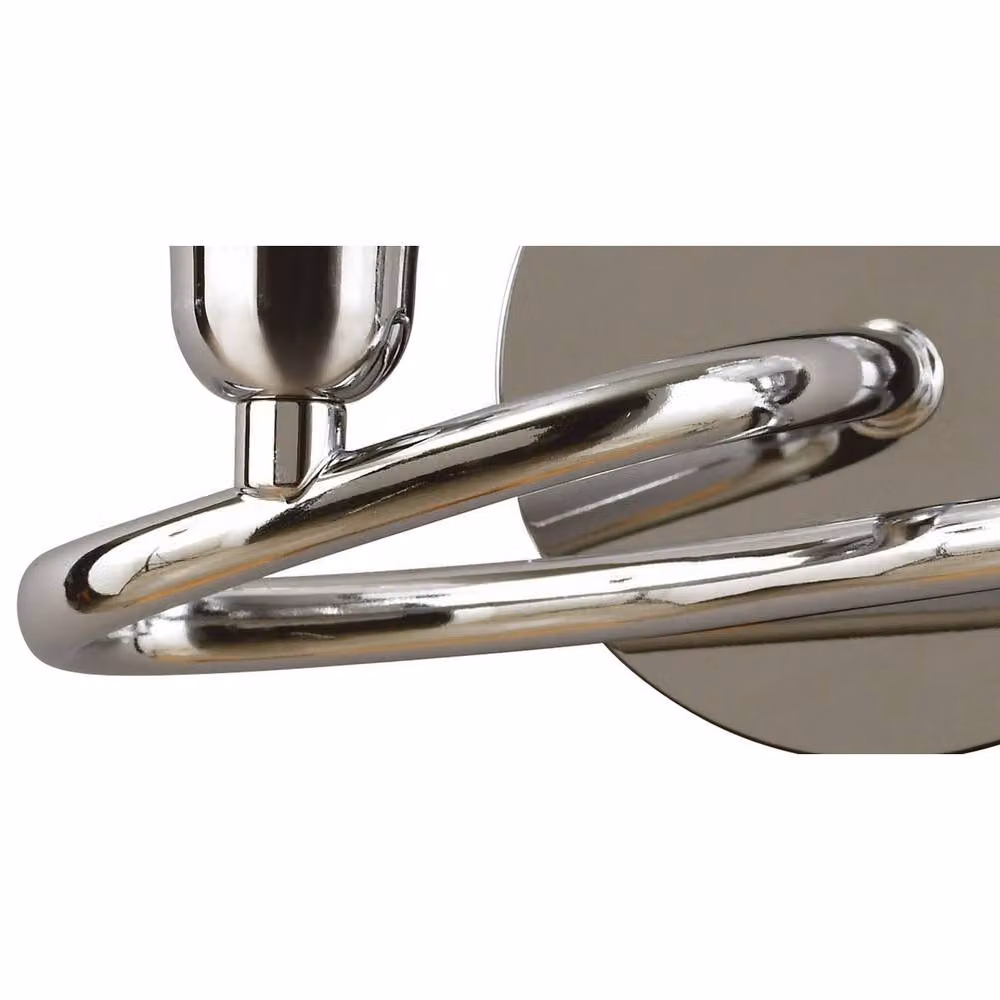Netlighting Amel Switched 2 Light Wall Lamp in Polished Chrome and Silver with Transparent Glass and GU10 Bulbs – 4
