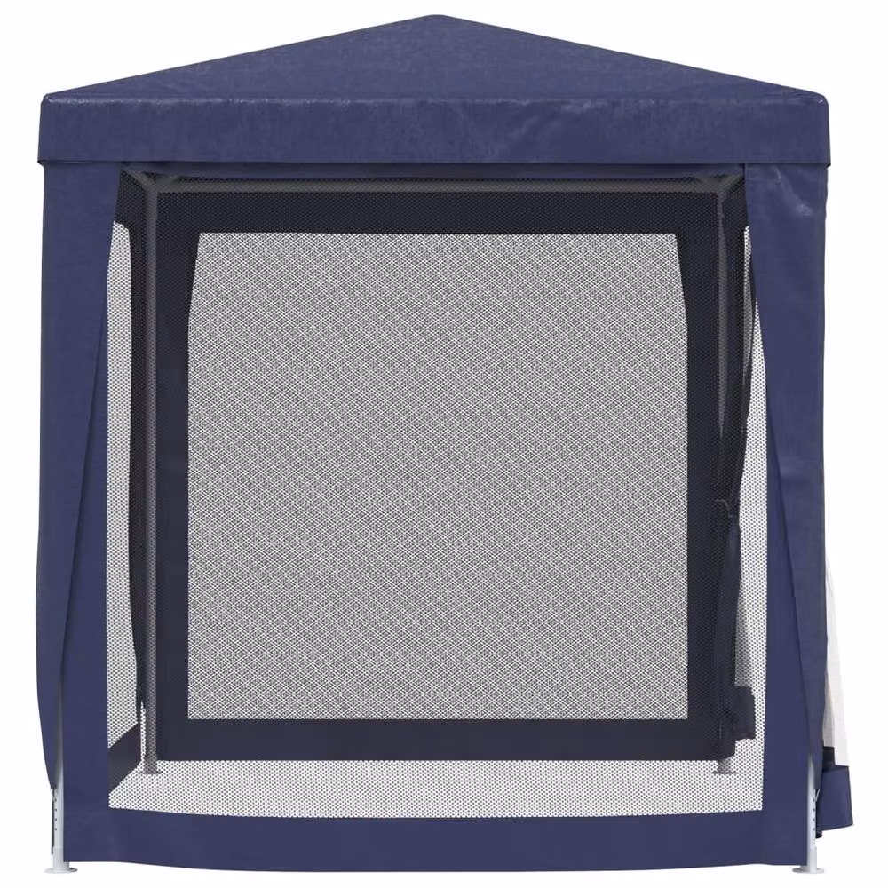 Berkfield Home Party Tent with 4 Mesh Sidewalls, Blue, W: 200 cm, D: 200 cm, H: 240 cm – 4