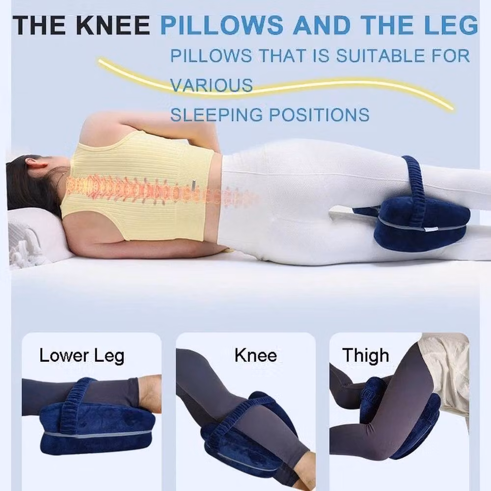 FLAVORA Orthopaedic Memory Foam Knee Pillow in Blue – 4