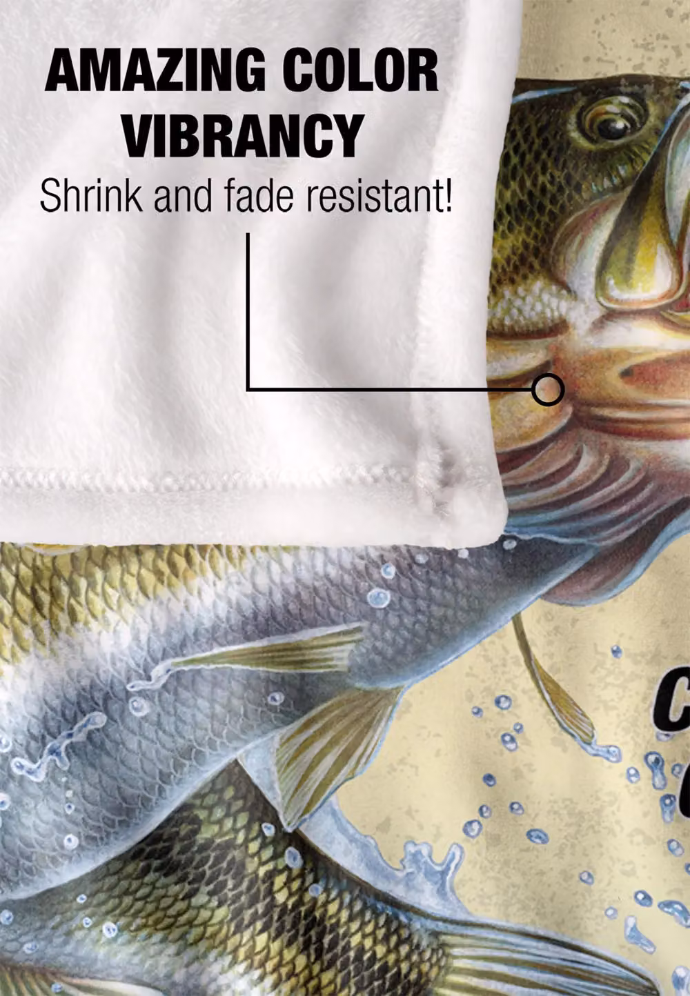 JQ Licensing Bassin Ale Silky Touch Super Soft Fleece Throw Blanket, White, W/D/H: 152 x 127 cm – 4