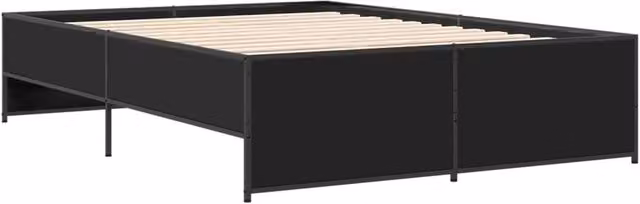 Berkfield Home Durable Bed Frame in Black, W/D/H: 140 x 190 x 40.5 cm – 1