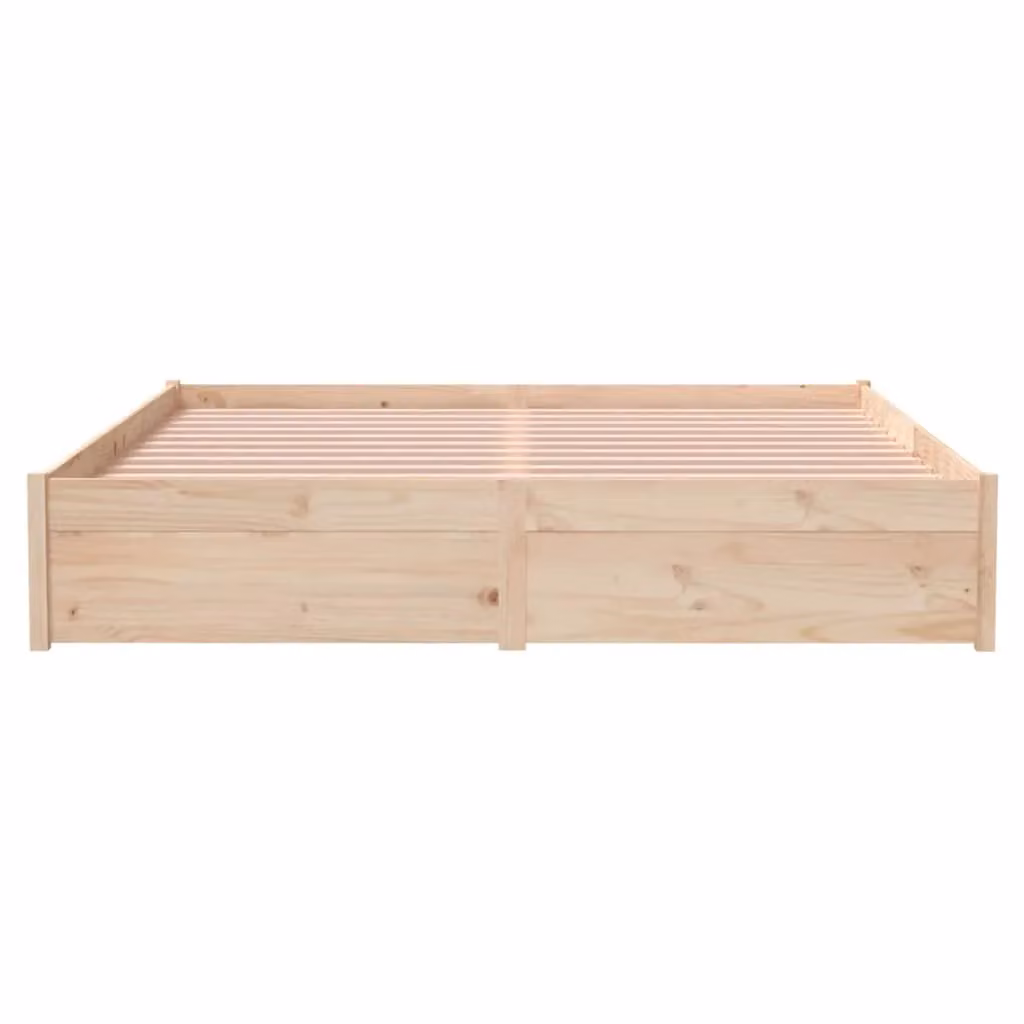 Berkfield Home Solid Wood Pine Bed Frame in Brown, W/D/H: 160 x 200 cm – 2