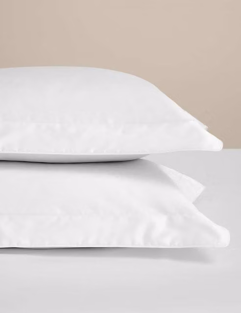 M&S Egyptian Cotton 230 Thread Count Silky Oxford Pillowcases in White