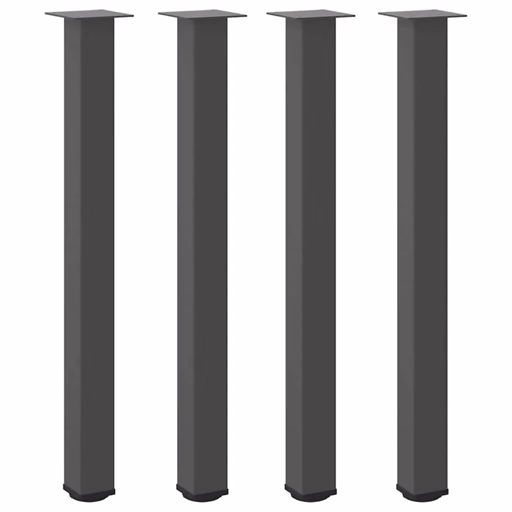 Berkfield Home Steel Coffee Table Legs, 4 Pieces, Anthracite and Black, Height: 90 cm – 1