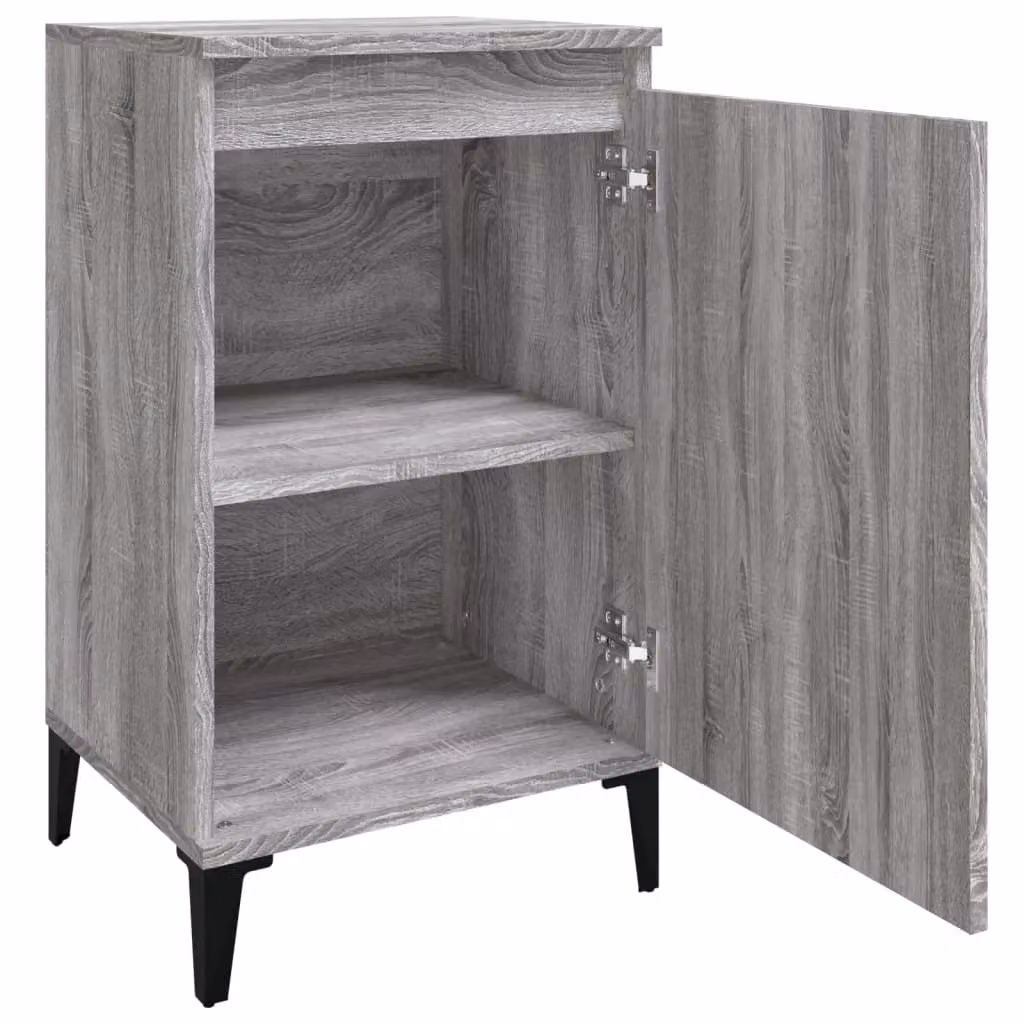 Berkfield Home Grey Sonoma Bedside Cabinet in Engineered Wood W/D/H: 40 x 35 x 70 cm – 3