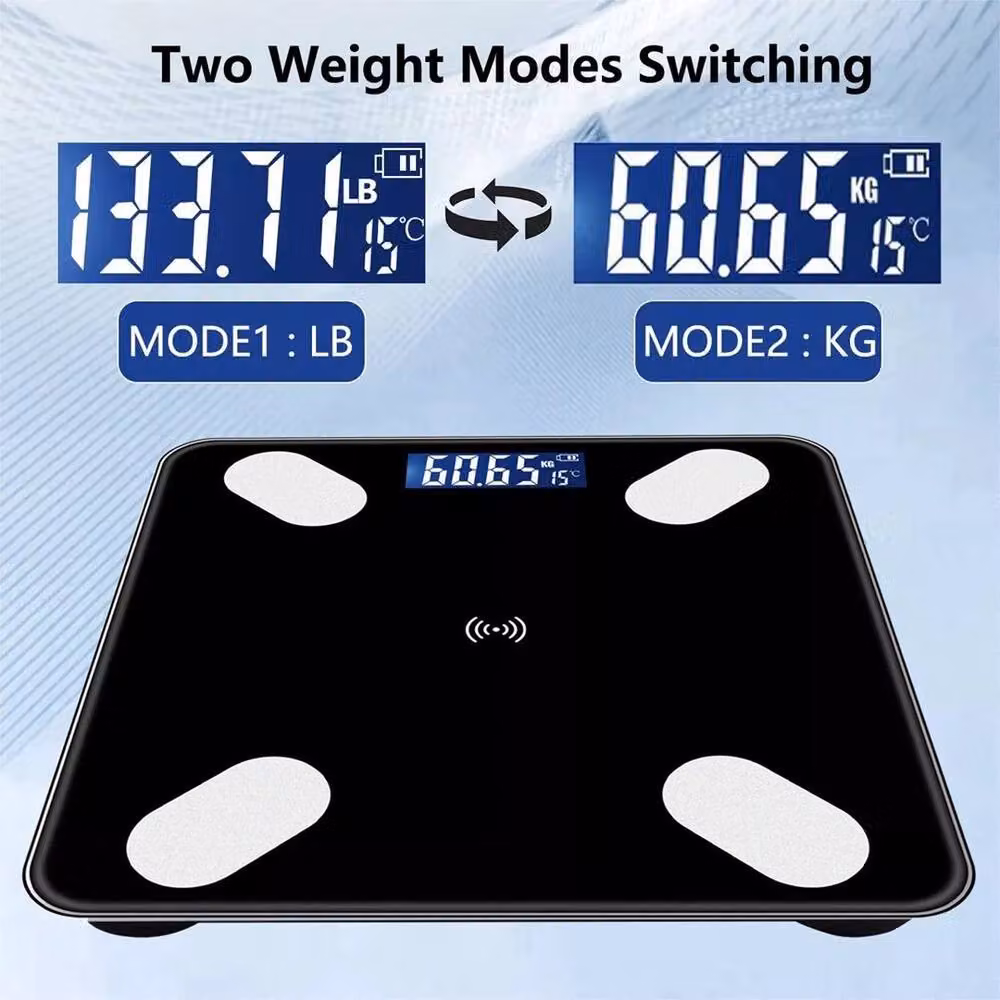 SPETLEK Smart Digital Body Fat Bathroom Scales in Black – 4