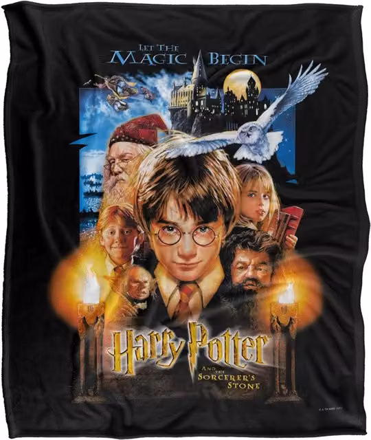 LOGOVISION Harry Potter Movie Poster Fleece Throw Blanket, Multicolour and White, W/D/H: 152 x 127 cm – 6
