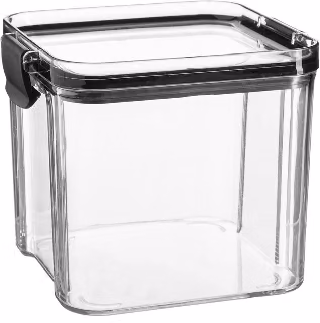 Argon Tableware Airtight and Leakproof Food Storage Container, 700ml, Black and Transparent