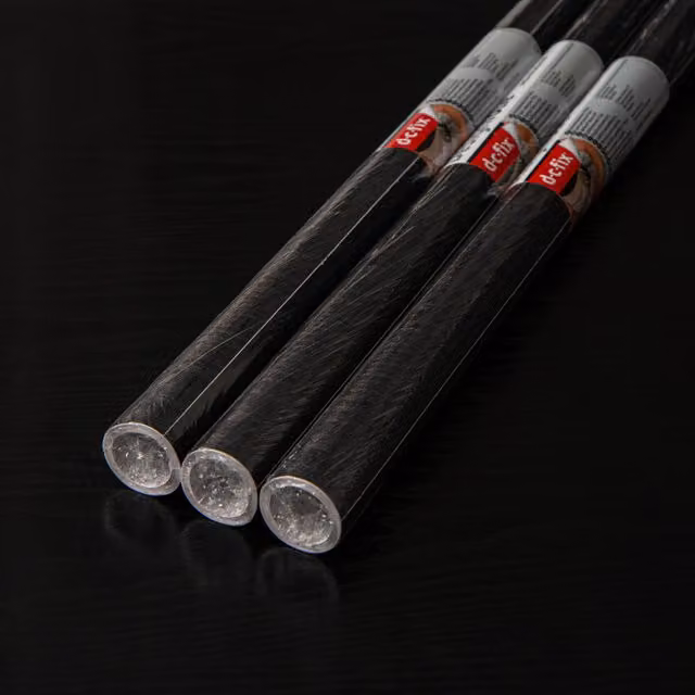 dc fix Blackwood Self Adhesive Vinyl Wrap for Kitchen Doors and Worktops, Black, W: 67.5 cm, L: 2 m (Pack of 3)