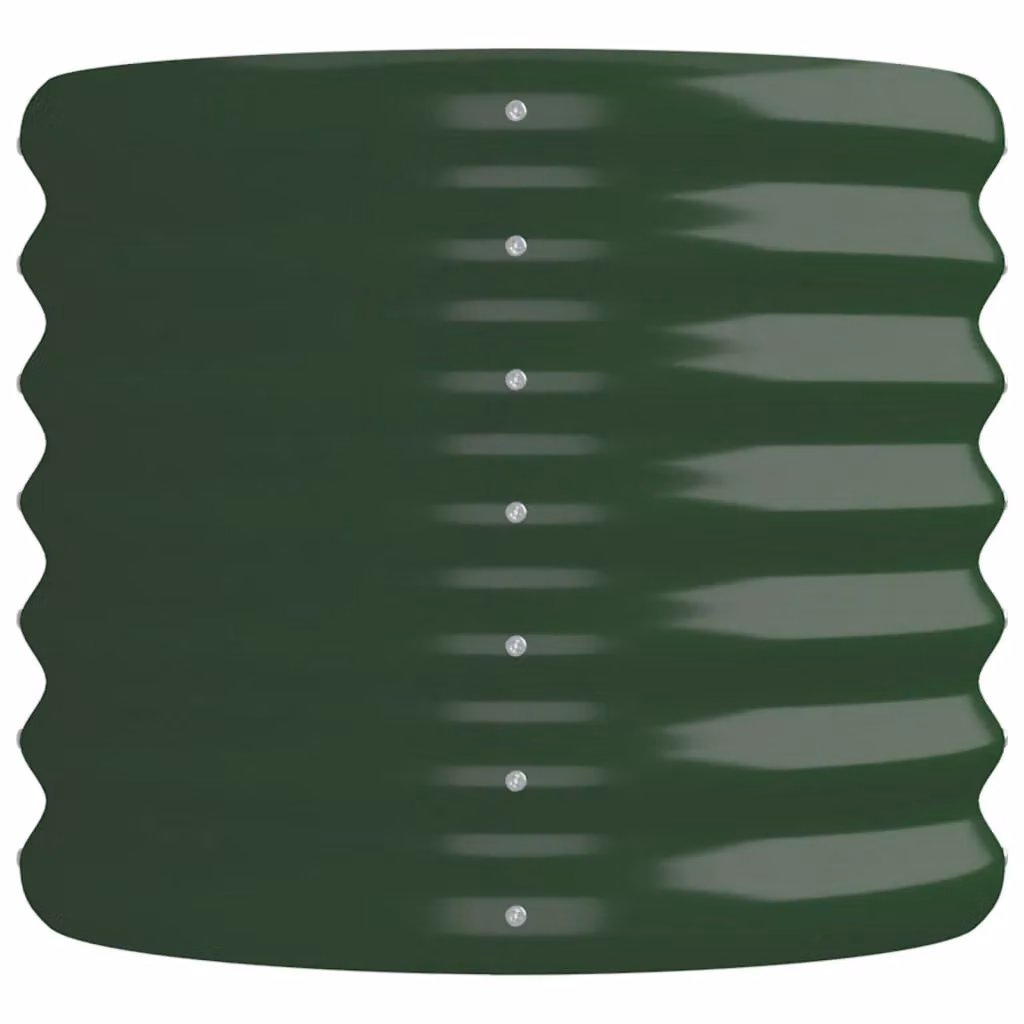 Berkfield Home Garden Raised Bed in Green Powder-coated Steel, W/D/H: 152 x 40 x 36 cm – 3