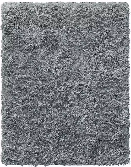 Velosso Supersoft Shaggy High Pile Rectangular Rug in Silver/Grey, W: 60 cm x D: 110 cm