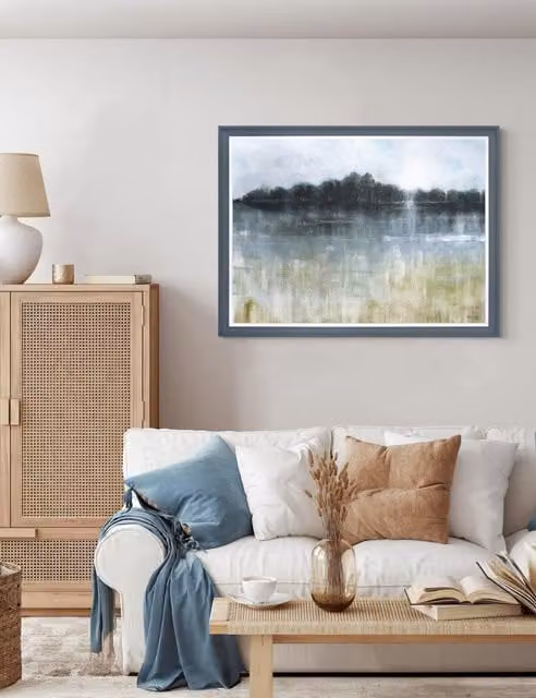 Gallery Direct Adrift Nature Rectangular Framed Wall Art Photograph in Blue