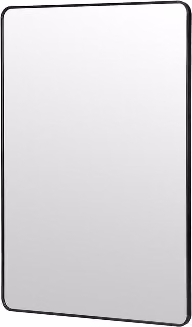 Yezi Modern Rectangular Wall Mirror in Black, W: 50 cm, H: 75 cm