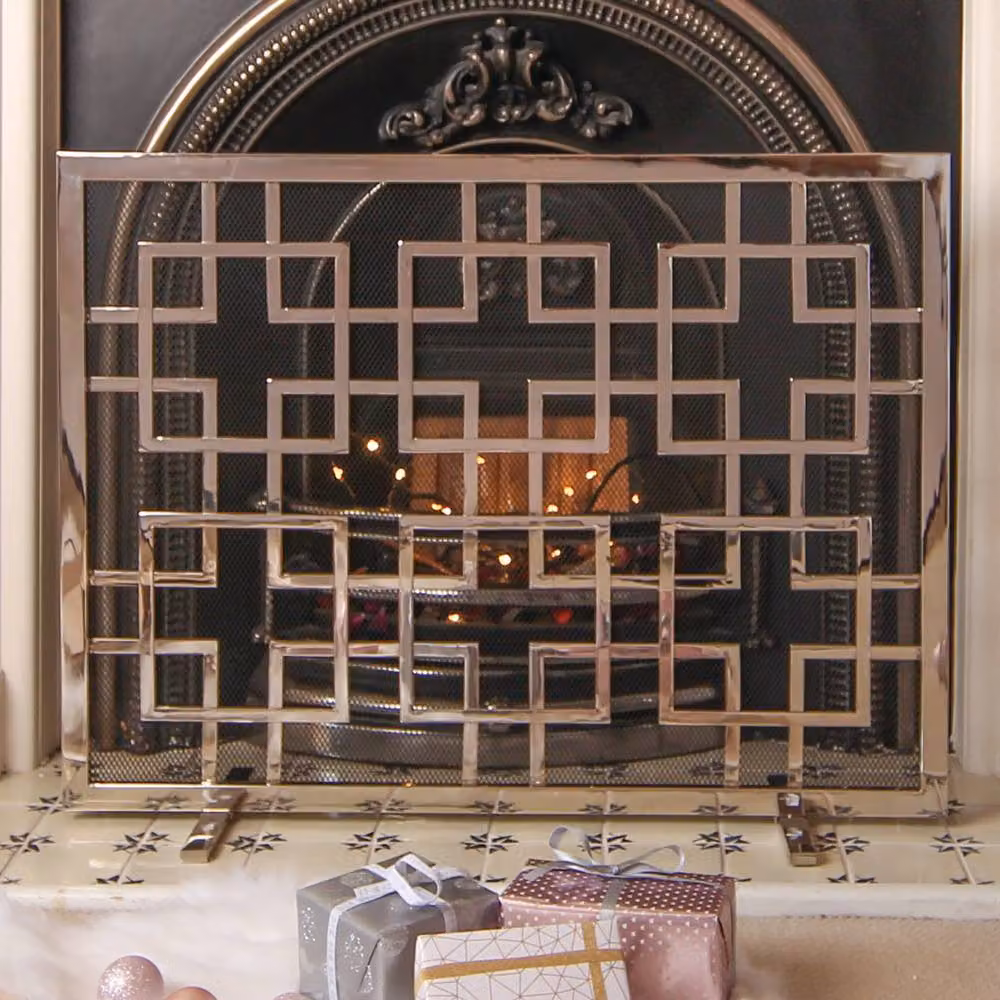 Dibor Black and Silver Mosaic Style Coal, Log and Kindling Bucket with Firescreen – 3