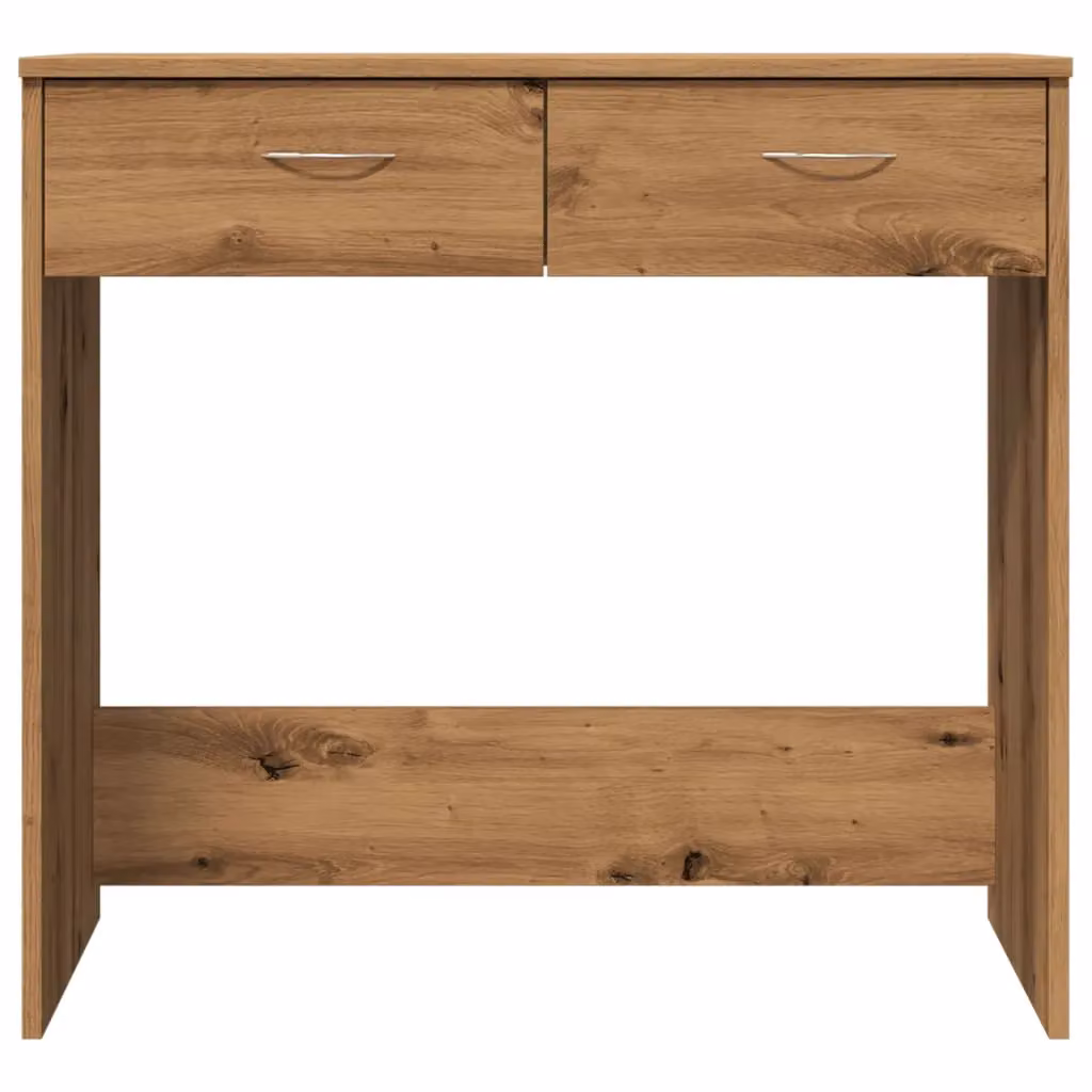 Berkfield Artisan Oak Writing Desk in Brown, W/D/H: 80 x 40 x 75 cm – 4