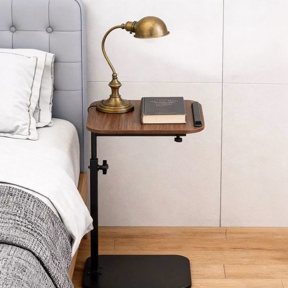 FLAVORA Adjustable Portable Side Table in Brown, W/D/H: 15 x 15 x 100 cm – 5