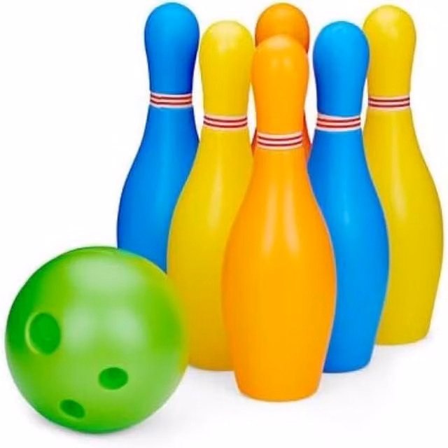 UMKYTOYS 8 Piece Multicolour Plastic Bowling Set