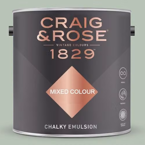 Craig & Rose 1829 Chalky Emulsion Matt Paint in Sung Blue, 2.5 l