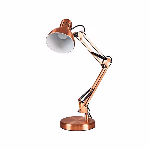 ValueLights Monda Retro Adjustable Copper Metal Table Lamp