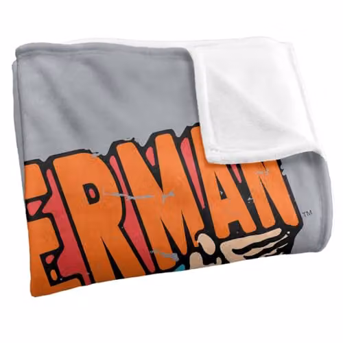 LOGOVISION DC Originals Logo Job for Me Silky Touch Super Soft Fleece Throw Blanket, Multicolour, W: 152.4 cm x L: 127.0 cm – 2