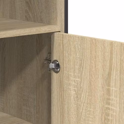 vidaXL Modern Highboard Sideboard Cabinet in Brown, W: 79.5 cm, D: 35.5 cm, H: 137.5 cm – 3