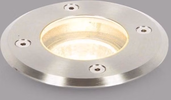BHS Lighting Crux Ground Recessed Outdoor Drive Over Light in Silver Stainless Steel – 1