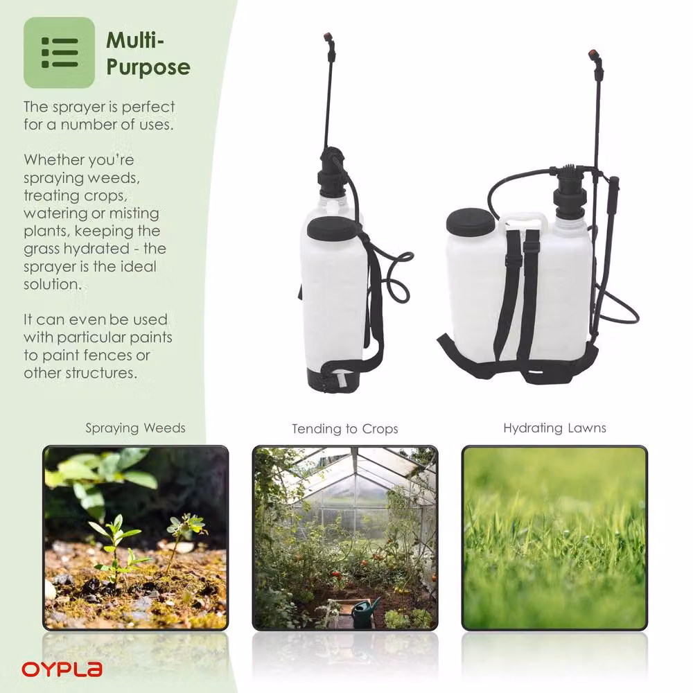 Oypla 16L Manual Knapsack Garden Pressure Sprayer in White – 2