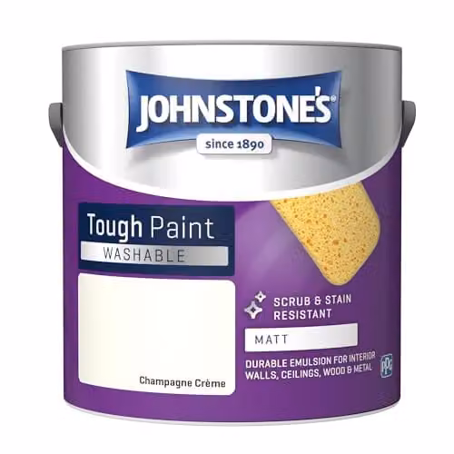 Johnstone's Washable Matt Wall and Ceiling Paint in Beige, 2.5L – 1
