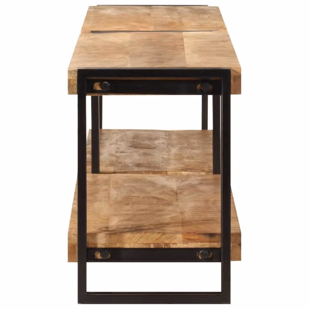 Berkfield Home Industrial Mango Wood TV Cabinet in Brown, W/D/H: 200 x 40 x 40 cm – 2
