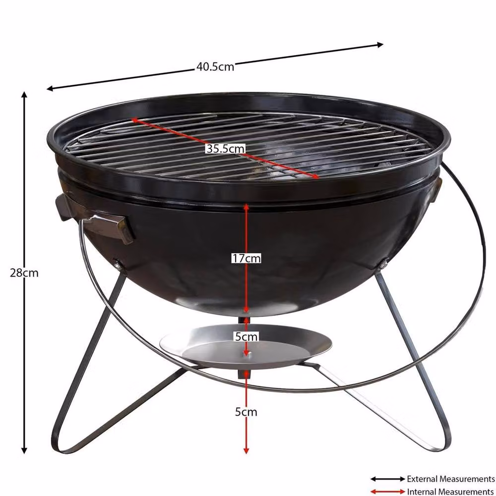 SPETLEK Black Charcoal Kettle Barbecue BBQ Grill for Outdoor Garden Use – 2
