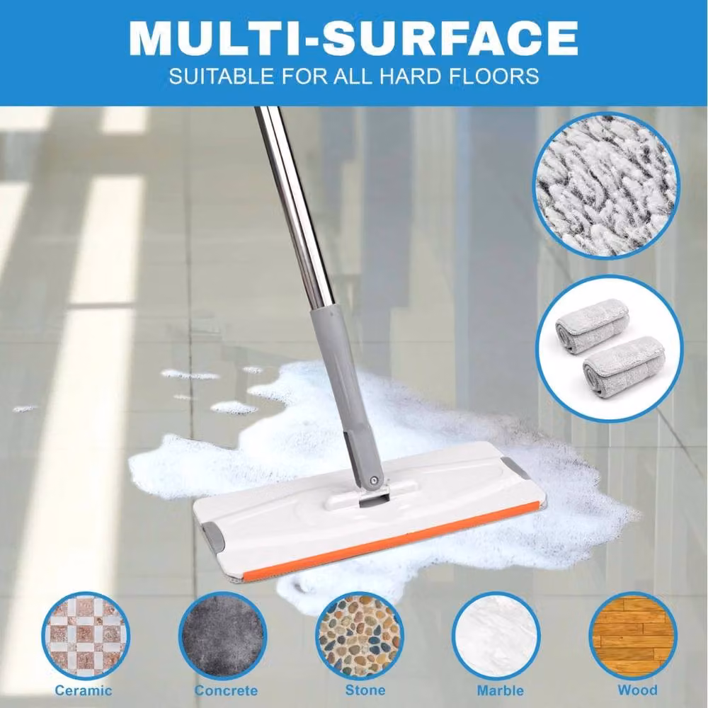 Kelvenix 12x Microfiber Replacement Mop Heads in Light Grey – 1