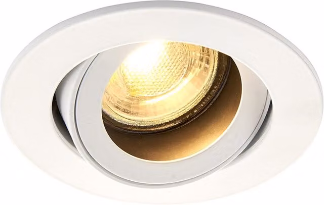 Saxby Adjustable LED Recessed Downlight, GU10, White