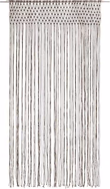 Berkfield Home Macrame Cotton Curtain in Beige, W: 140 cm, H: 240 cm