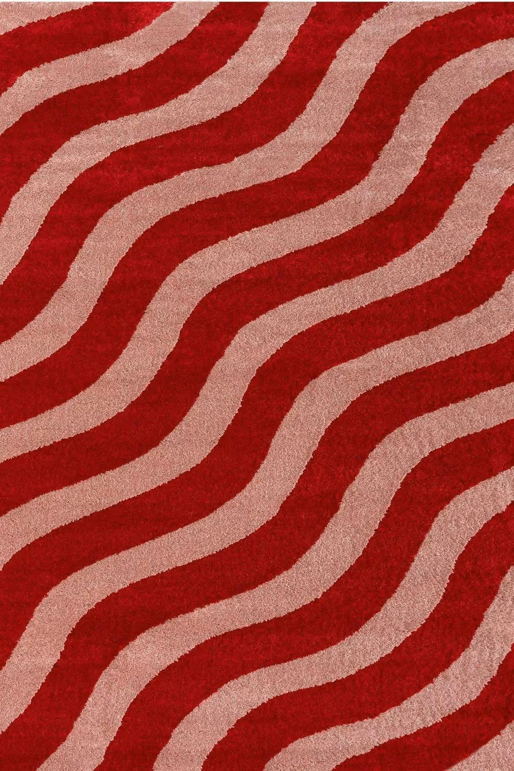 THE RUGS Joli Wavy Soft and Dense Pile Pink Living Room and Bedroom Rug, W: 200 cm, D: 290 cm – 2