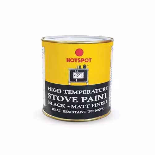Hotspot Matt Black High Temperature Heat Resistant Stove Paint for Metal Surfaces, 250ml – 1