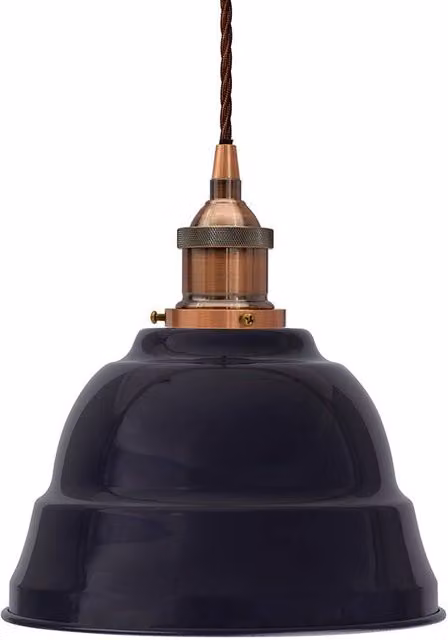 SE Home Lincoln Navy Blue and Antique Copper Dome Pendant Light