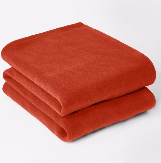 OHS Wholesale 10 Pack Plain Red Fleece Sofa Throw Blankets, W/D/H: 120 x 150 cm – 1