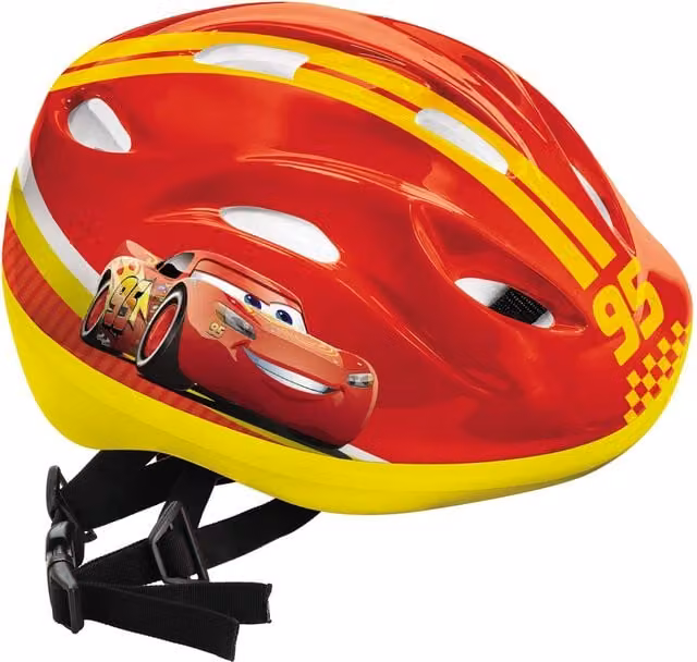 Mondo Disney Cars Lightning McQueen Kids Protective Helmet in Red and Yellow