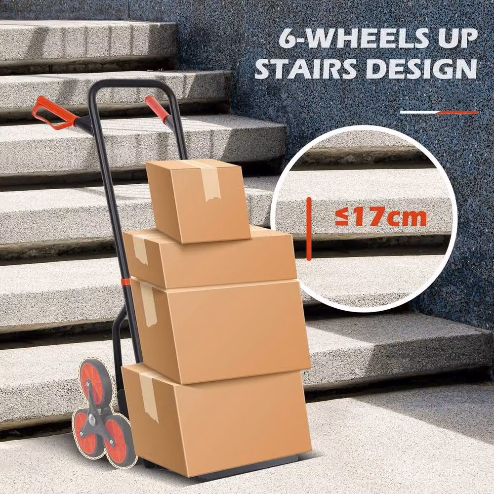 Kelvenix 6-Wheel Folding Steel Trolley Hand Truck in Black, W: 52 cm, H: 106.5 cm – 4