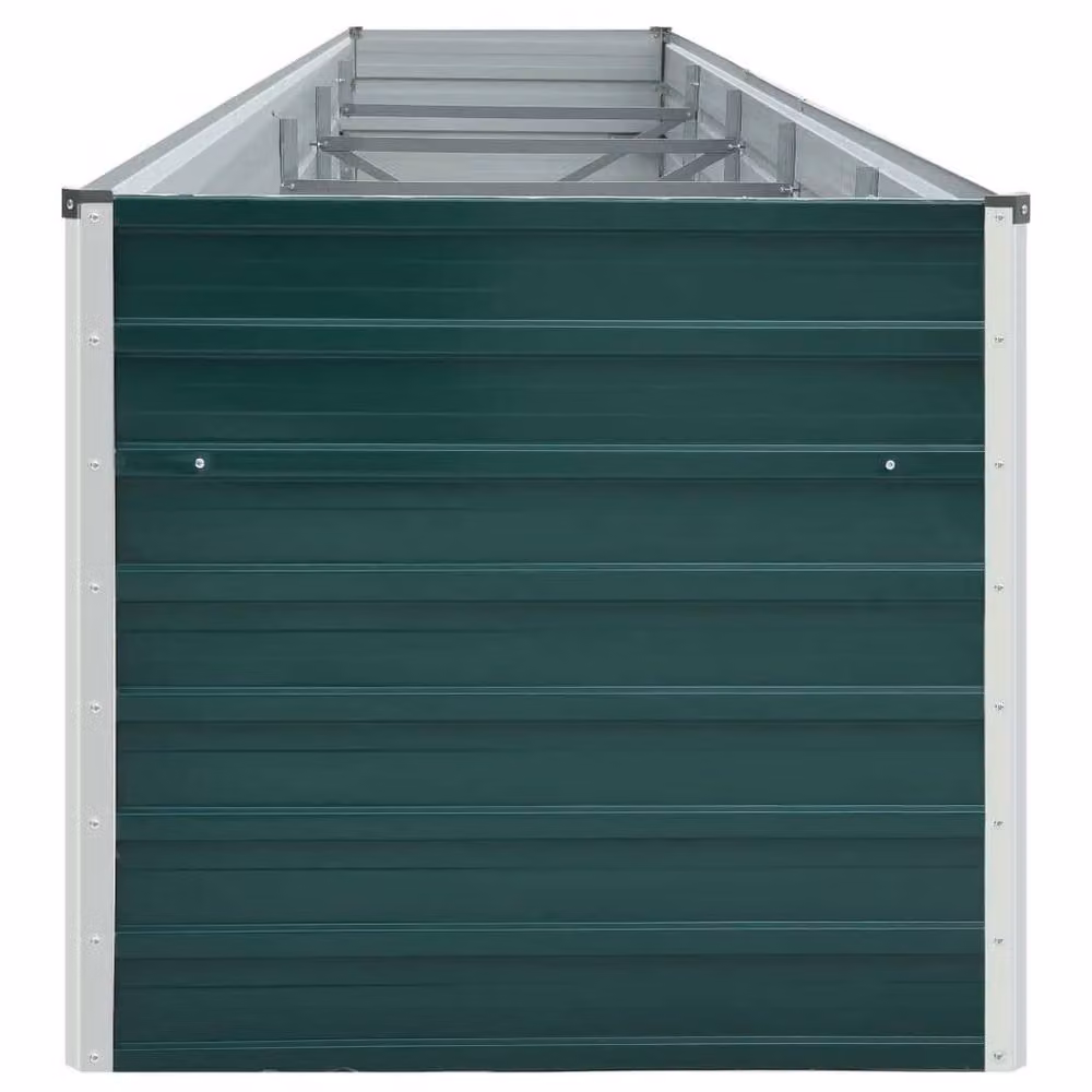 Berkfield Home Garden Raised Bed in Green Galvanised Steel, W: 400 cm, D: 80 cm, H: 77 cm – 3