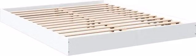 Berkfield Home Modern Bed Frame in White, Engineered Wood, W/D/H: 160 x 200 x 163 cm