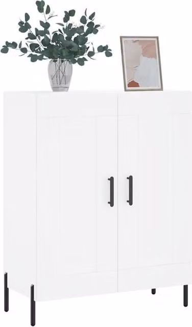 Berkfield Home Modern White Matt Sideboard, W/D/H: 69.5 x 34 x 90 cm