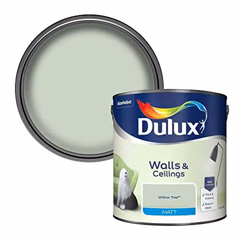 Dulux Matt Water Based Dispersion Emulsion Paint for Walls and Ceilings, Green, 2.5 l