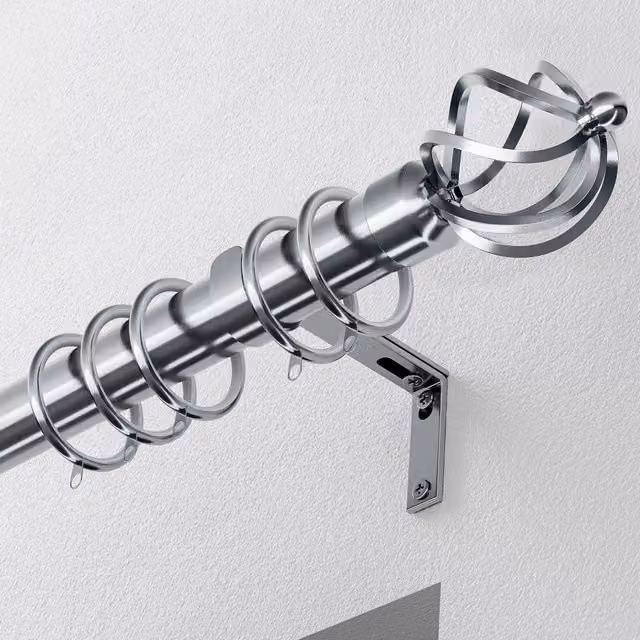 Terrys Cage 28mm Metal Curtain Pole in Silver