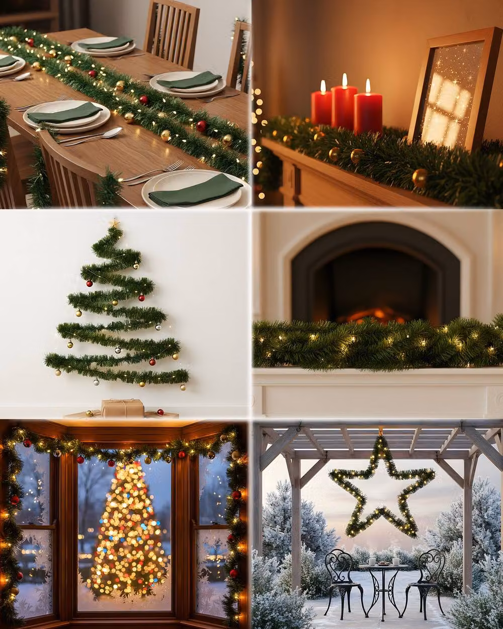Pelle & Sol 16m Green Tinsel Christmas Garland – 4