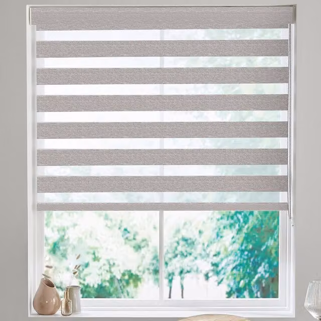 Terrys Malina Made to Measure Day and Night Blind in Grey Textile