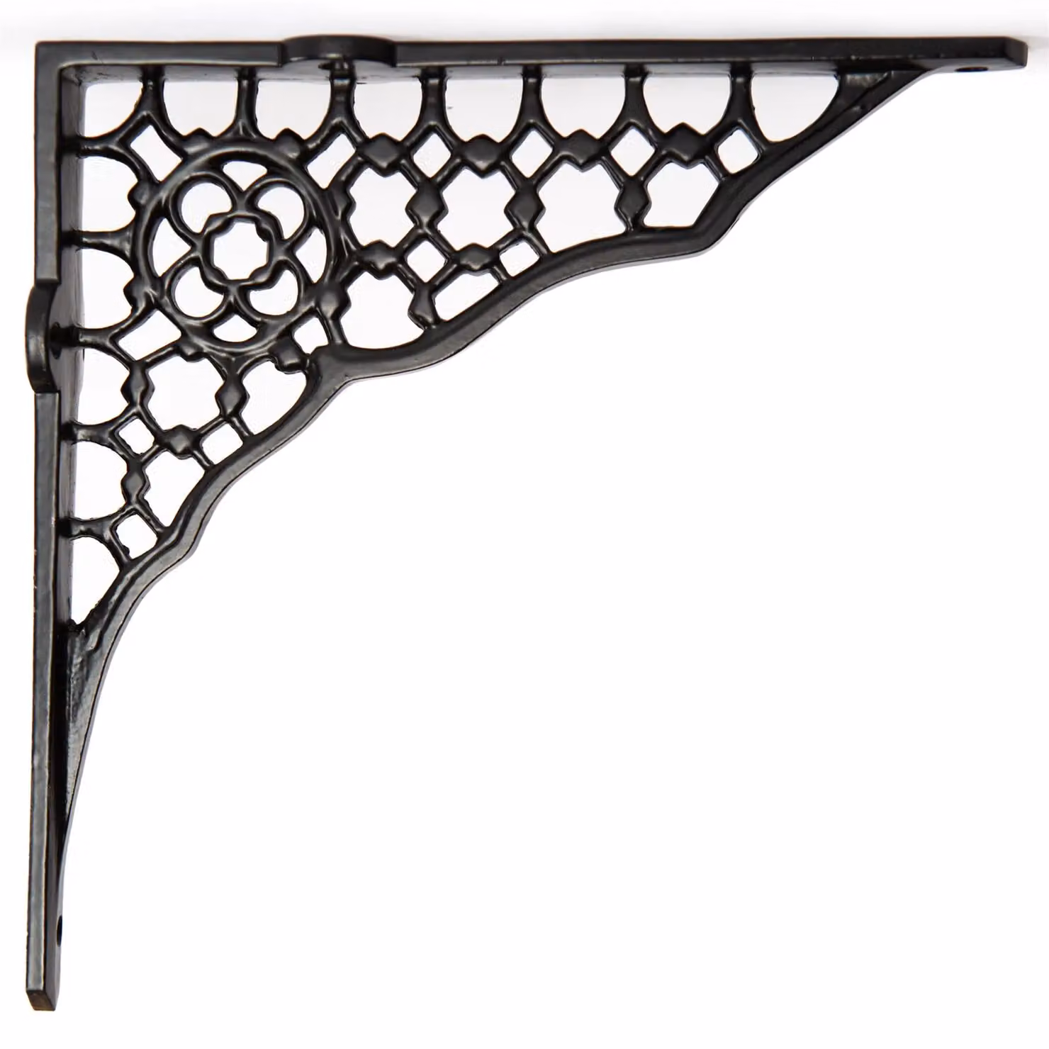 Hammer and Tongs Black Iron Honeycomb Shelf Bracket, Pack of 4 – 3