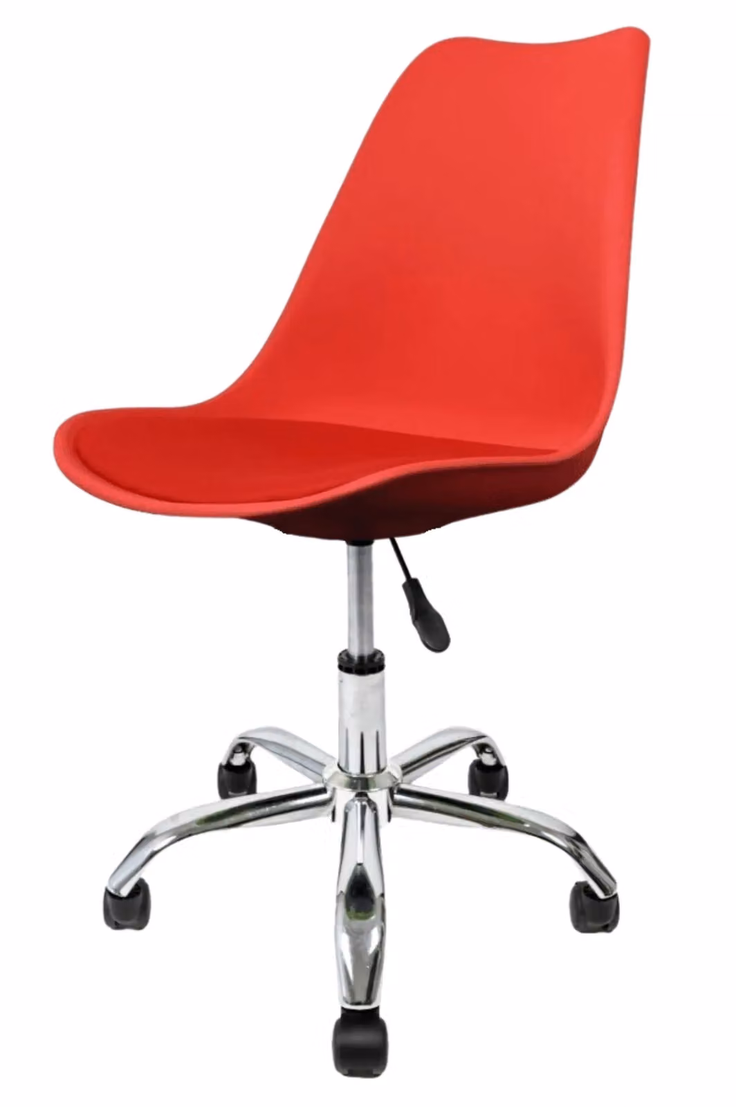 Fusion Living Soho Red Plastic Dining Chair with Swivel Base – 2